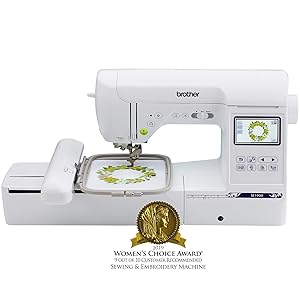 Brother Computerized Sewing and Embroidery Machine, SE1900, Combination Sewing and Embroidery Machine with 5” x 7” Embroidery Field, Large Color Touch LCD Screen, 138 Built-In Designs, 8 Sewing Feet