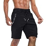 BIYLACLESEN Running Shorts Men Zipper Pockets