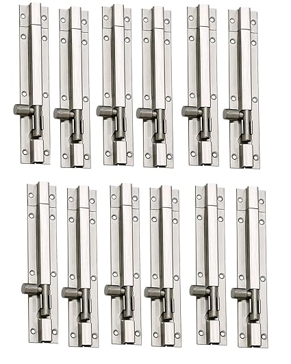 Smart Shophar Stainless steel Plain Tower Bolt 6 Inches Silver