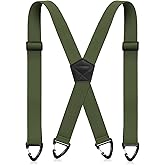 Sintege X Back Hidden Suspender 1.5 Inches Under Clothing Heavy Duty Work Suspenders for Men Women