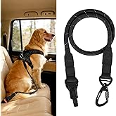 PetBonus Dog Seat Belt for Car, Durable Rope Dog Car Harness Seatbelt for Vehicle, Pet Tether Safety Restraint with Heavy Dut