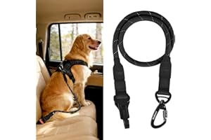 PetBonus Dog Seat Belt for Car, Durable Rope Dog Car Harness Seatbelt for Vehicle, Pet Tether Safety Restraint with Heavy Dut