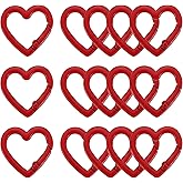 uxcell Heart-Shaped Trigger Snap Clip Keyrings Spring Buckle Snap Hook Clip for Keychains