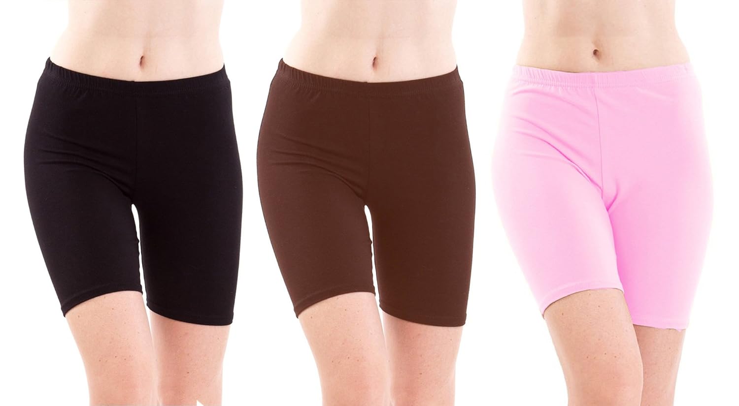 pink cotton biker shorts