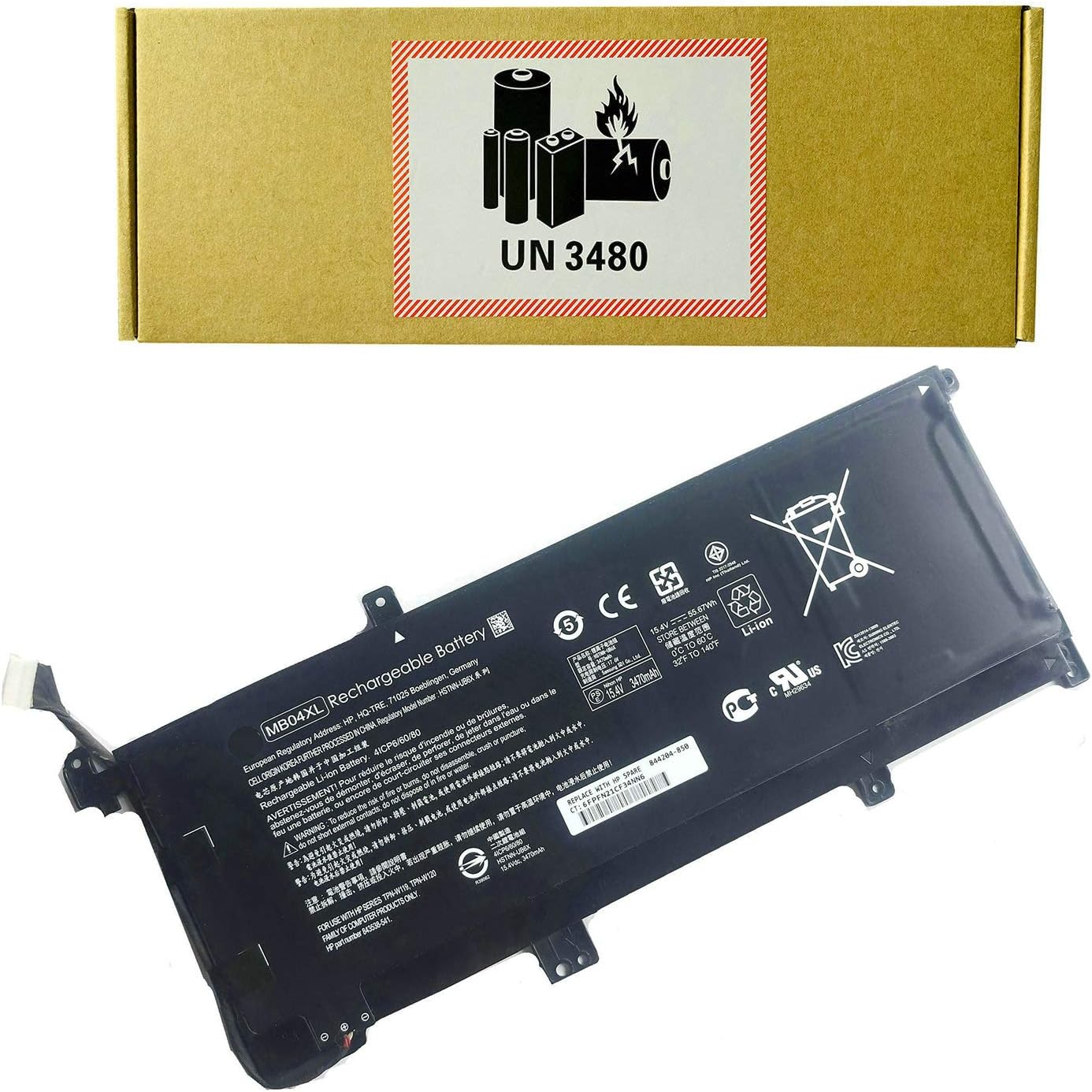 CQCQ Compatible MB04XL Battery Replacement for HP Envy x360 m6 Convertible PC 15 HSTNN-UB6X 843538-541 844204-850 Laptop (11.5V 55.67Wh)