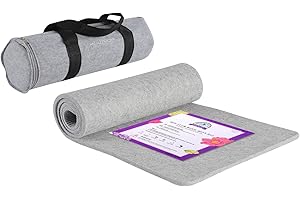 Rdutuok 54x15 Inches Wool Pressing Mat for Quilting Ironing Pad 100% Wool from New Zealand Easy Press Wooly Felted Iron Board for Retains Heat, Great for Quilting & Sewing Projects