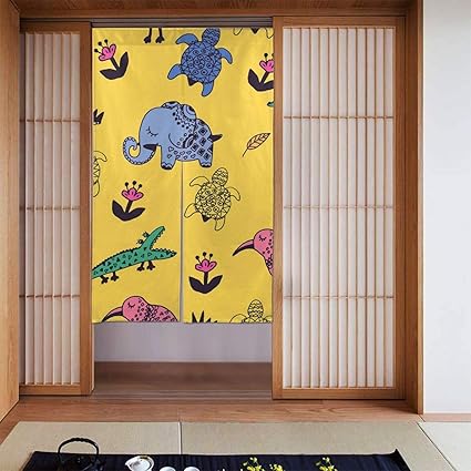 Amazon 花柄 動物柄 和風 のれん ロング 暖簾 カーテン断熱 遮光 間仕切り 目隠し 玄関 インテリア ポーチ キッチン リビング 洗面所 台所 飲食店 出入り口 おしゃれ 北欧 開店祝い 新築祝い 86cm 143cm のれん オンライン通販
