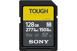Sony TOUGH-M series SDXC UHS-II Card 128GB, V60, CL10, U3, Max R277MB/S, W150MB/S (SF-M128T/T1)