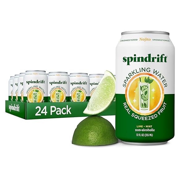 SPINDRIFT SPARKLING WATER, NOJITO FLAVORED, MADE WITH REAL...