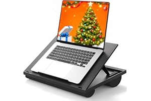 Adjustable Laptop Stand with 8 Angles - Dual Cushion Desk for Sofa, Bed, Car or Work Table by HUANUO