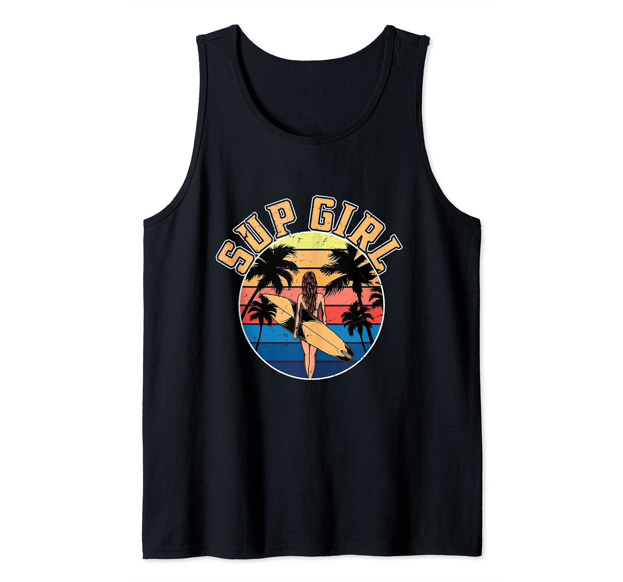 Surfing Sup Girl Standup Paddle Boarding Sup Training Surfer Tank Top