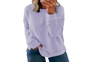 ForHailey Women's Plus Size Casual Crew Neck Sweatshirt Soft Long Sleeve Pullover Tops XL-5XL