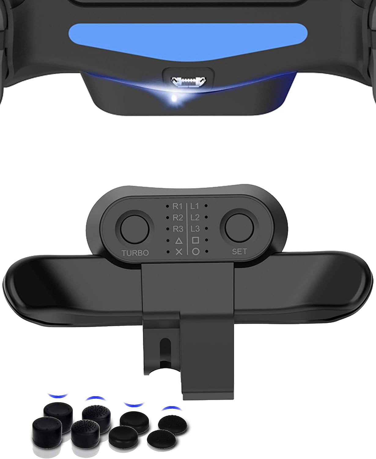 Amazon Cowbox Ps4 Dualshock4 専用 背面ボタンアタッチメント 背面パドル Ps4 Slim Proコントローラー用 背面アタッチメント Turbo 機能 連射 ターボ 機能ボタンのマッピング 日本語取扱説明書付 Cowbox特製強化版 本体 周辺機器