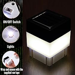 Hicarer 12 Pack Solar Fence Post Cap Lights 2in x