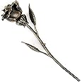 MakuliSmit Handcrafted Bronze Metal Rose - Solid Gift of Everlasting Love - 8th 19th Wedding for Her