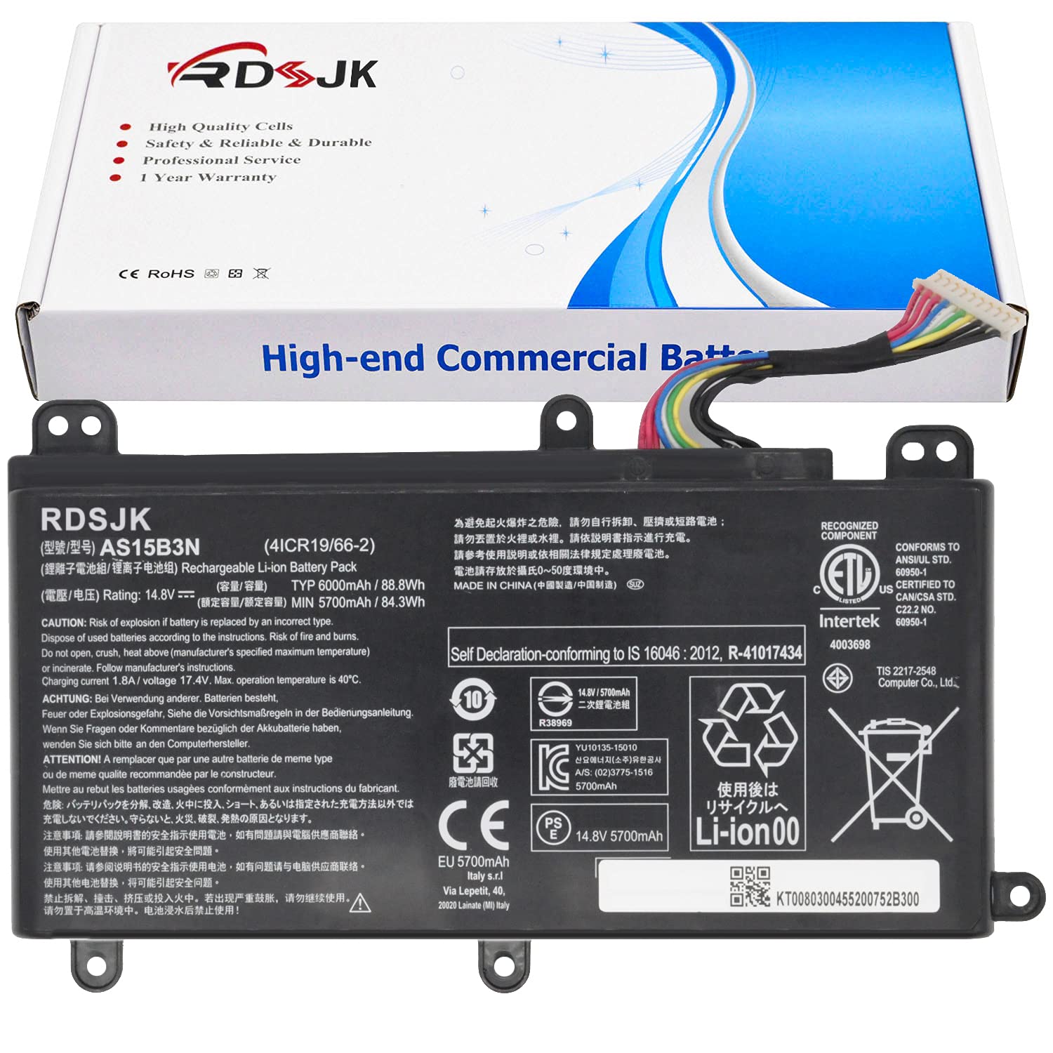 AS15B3N Laptop Battery for Acer Predator 15 G9-591