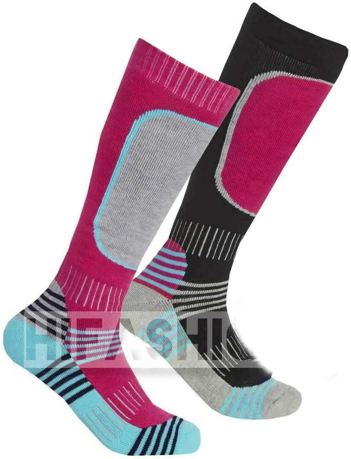 Women Long Leg Ski Socks Heat Control Knee High Thermal Ladies Winter2