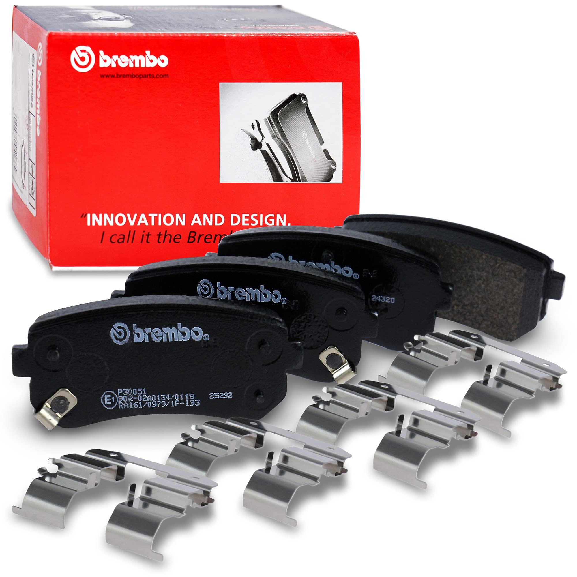 Brembo P30051 Rear Disc Brake Pad - Set of 4