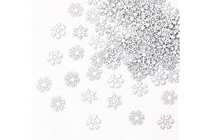 Penta Angel Tiny Snowflakes for Crafts 100Pcs Mini Metal Christmas Embellishment Snowflake Ornament Pieces for DIY Scrapbooking Nail Art Resin Winter Party Decoration (100)