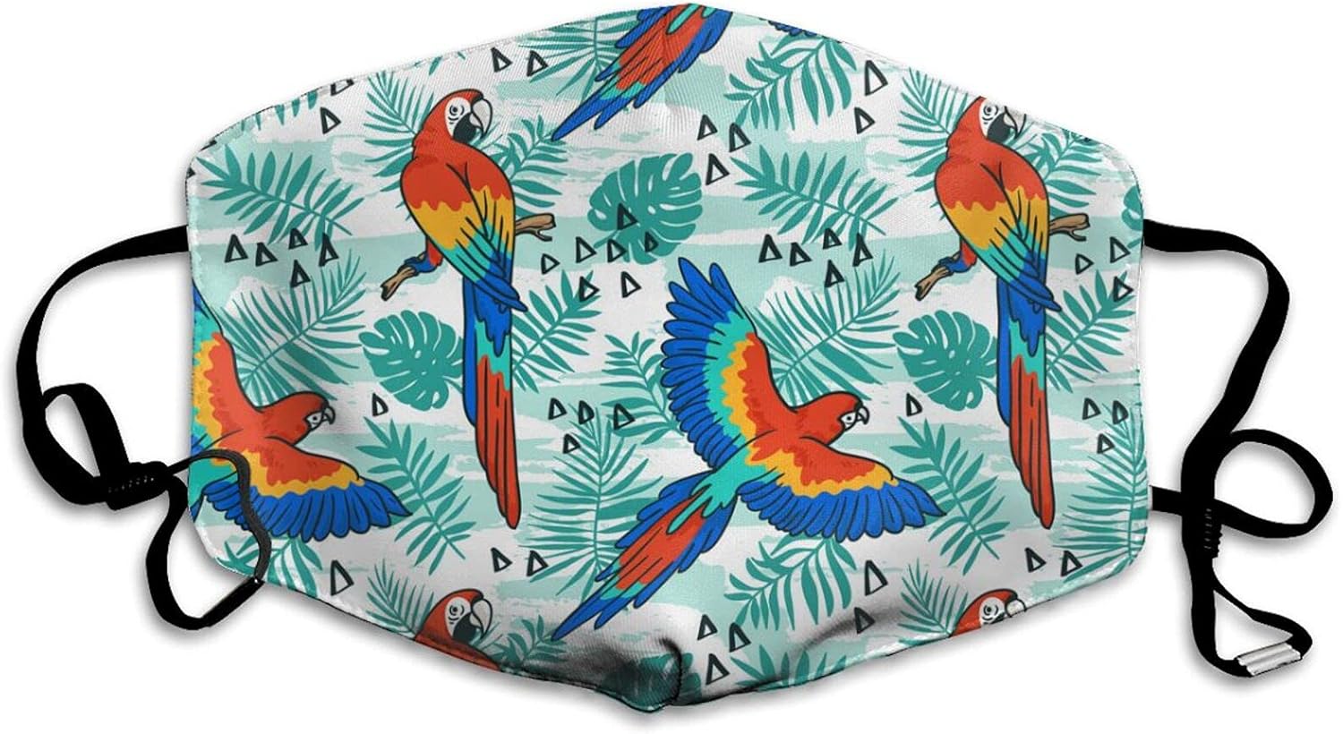 Colorful Parrots Cloth Face Mask , Windproof Breathable
