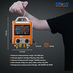 Elitech Digital 4 Valve Manifold Gauge HVAC with