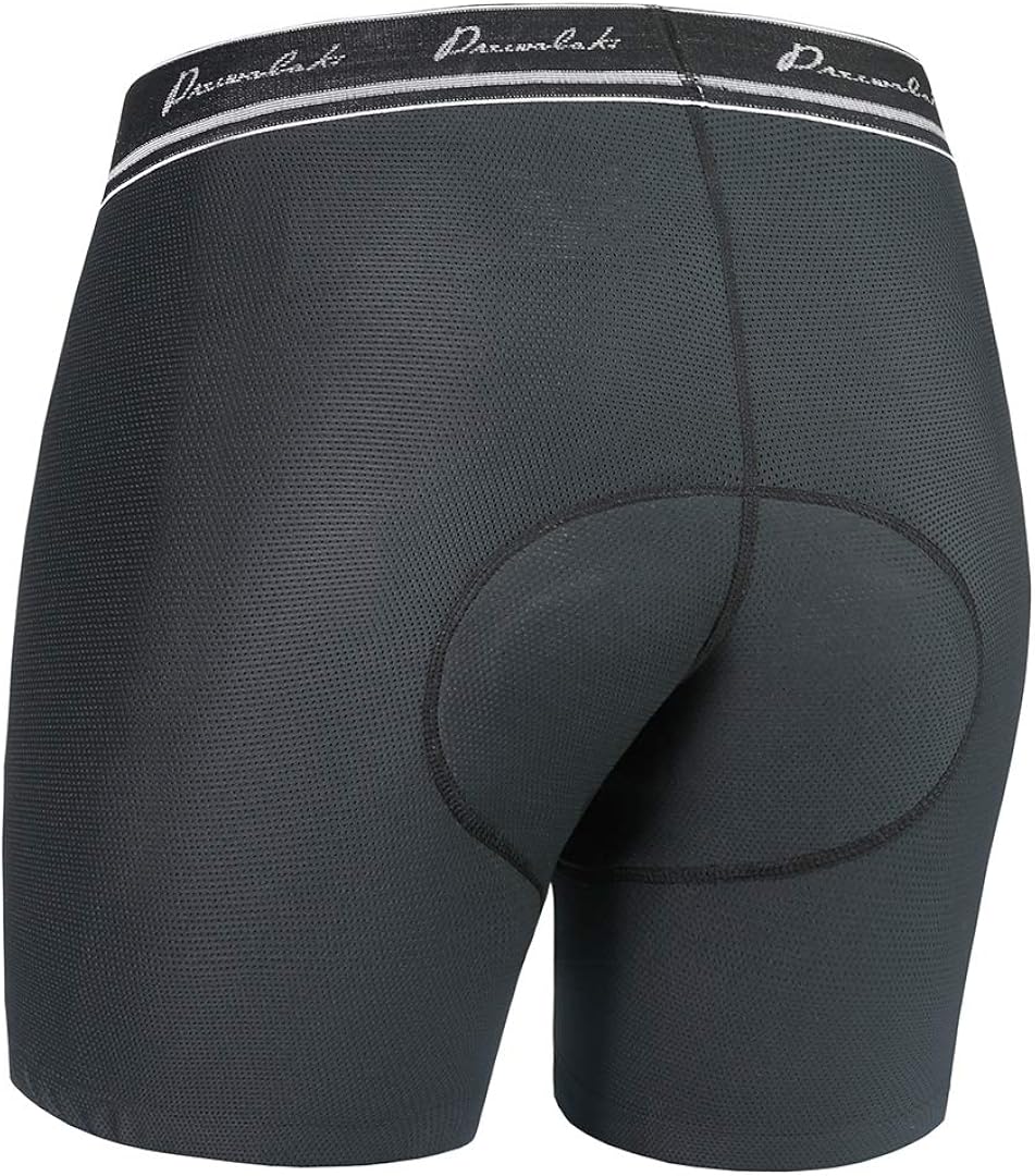 Przewalski Mens Cycling Underwear Shorts 3D Padded Bike Bicycle Riding MTB Liner- Verified Fit&Comfort: Clothing