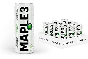 Maple 3 Organic Sparkling Maple Water - Lime | 100% Natural Hydratation, Straight from a Tree (Maple Sap), 46 Essential Bioac