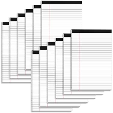 10 Pack Yellow Legal Pads 8.5x11" 28 Lines Wide Ruled Double-Sided Printing Y - View #6