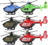 NUOBESTY Mini Pull Back Helicopter Toy 4.5 Inch Inertia Plane for Kids Realistic view 9