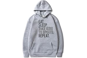 SKDOGDT Oversized Sweatshirts For Women Loose Fit Eat Sleep Take Kids Print Hoodies Pullover Long Sleeve Workout Fall Colthes