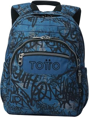 - Mochila Escolar, Modelo Gommas, Mochila Mediana, Capacidad 15 L, Bolsillo para PC 14", Bolsillo Botella, Espaldar Ergonómico con Flujo de Aire, Cómodas Correas en S, Estampado Urban Graph