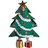 Christmas Tree Costume For Womene Funny Christmas Tree Cosplay Outfit Xmas Performance Set With Gift Shaped Shoes