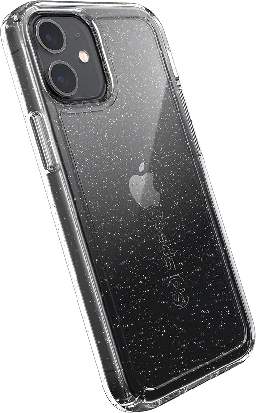 Amazon Com Speck Products Gemshell Glitter Iphone 12 Mini Case Clear Clear With Gold Glitter 9221