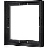 Abtgt Canvas Floating 12x12 Frame with 0.9" Deep, Black, With Adhesive | Hangs Vertical or Horizontal Wall, Art Frame for Canvas Paintings Prints Oil Painting Diamond Decor, 1 Pack.