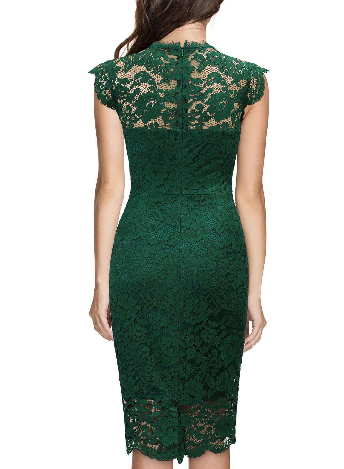 Miusol Women's Retro Floral Lace Plus Size Miusol Women's Retro Floral  Lace Black Lace Dress