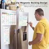 Feela 4 Pack Magnetic Whiteboard Calendar Set for Fridge with 8 Markers view 4