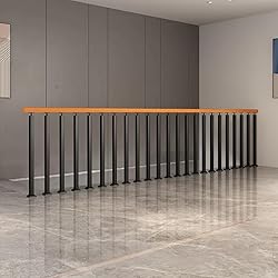 SDFVSDF 4-pcs Black Stairs Railing