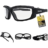 Anti-Fog Safety Motorcycle Riding Sunglasses Foam padded Goggle, Dustproof, Windproof, Hunting, Hiking, Golfing