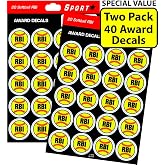 SportStar Baseball/Softball Helmet Award Decals (40 Stickers)
