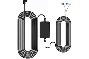 GKU Type-C Dash Cam Hardwire Kit, 12V–24V Continuous Power Cable with Low Voltage Protection, Enables 24/7 Parking Mode, Comp