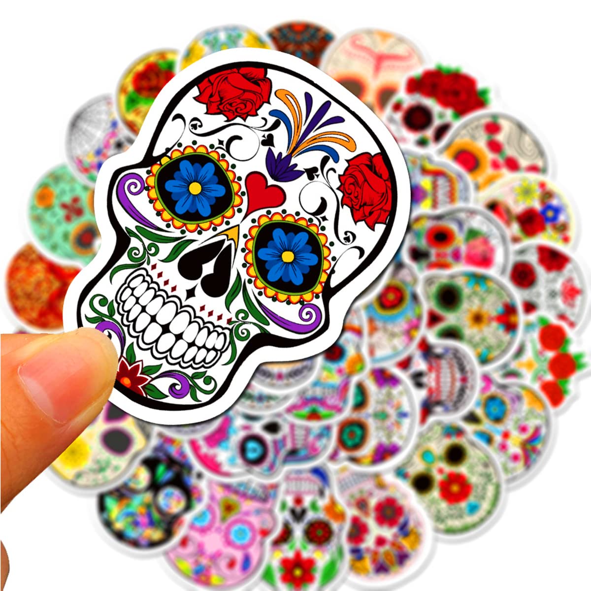 100 Piece Skull Theme Sticker Bomb Decal Bicycle Skateboard Laptop Luggage Dope Vinyl PVC Pack Lot