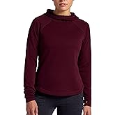 HEAD womens Cowl Hooded Raglan Sweatshirt, Slim Fit, Soft Heavyweight Faux Fur Polyester Fleece