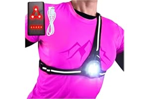 AVANTO LIFESTYLE AVANTO Triple Beam Chest Light, Original, 500 Lumen Outdoors LED Night Running Lights for Runners and Joggers, Dog Walkers, Long 5-7h Usetime, Strong USB Rechargeable 2200mAh Battery, Reflective Vest