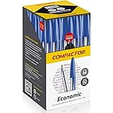 Caneta Esferográfica, Compactor 00871PT, Preto, Pacote de 50