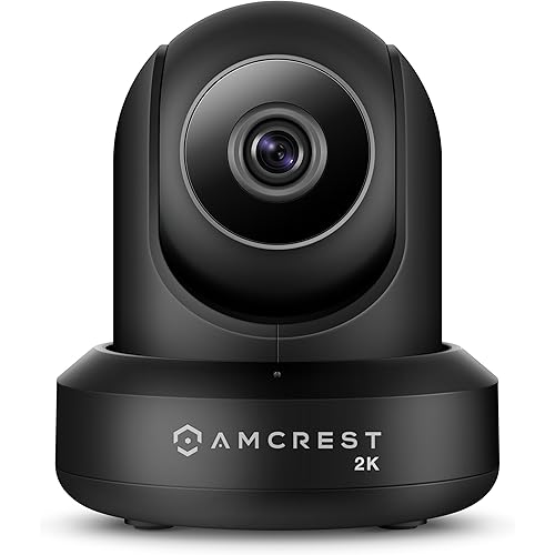 Amcrest UltraHD 2K WiFi Video Security IP Camera w/Pan/Tilt, Dual Band 5ghz/2.4ghz, Two-Way Audio, 3-Megapixel @ 20FPS, Wide 90° Viewing Angle & Night Vision IP3M-941B (Black) (Renewed)