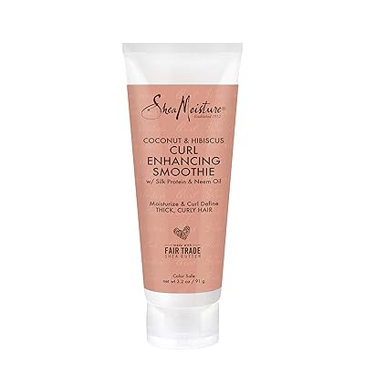 SheaMoisture Coconut &amp; Hibiscus Curl Enhancing for Thick, Curly Hair Smoothie to Reduce Frizz 3.2 oz (I0080326)