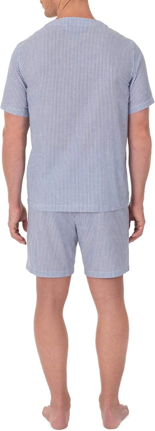 Geoffrey Beene Men's Broadcloth Short Sleeve Knee-Length Pajama Set at  Men’s Clothing store