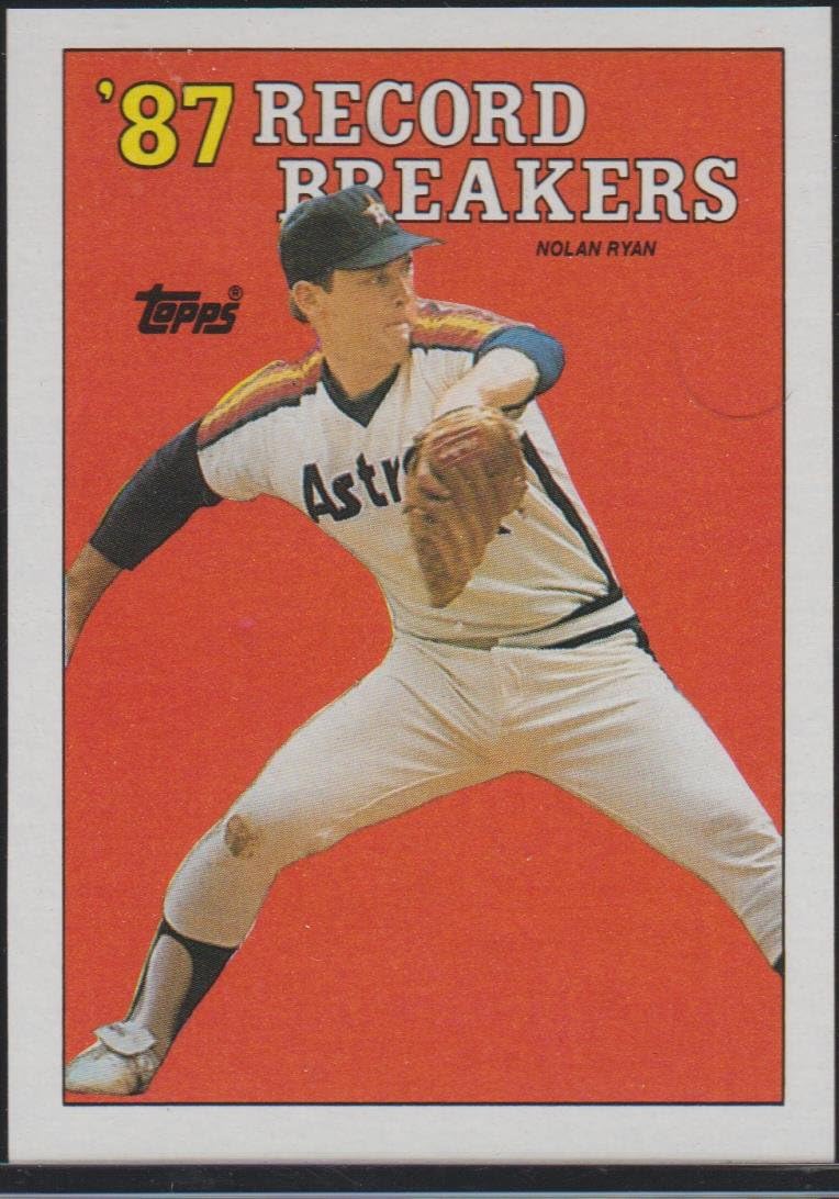 1988 Topps Nolan Ryan Astros Record Breaker Baseball Card