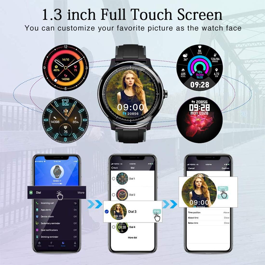 EUMI SmartWatch Reloj Inteligente IP68, Varias Interfaces ...