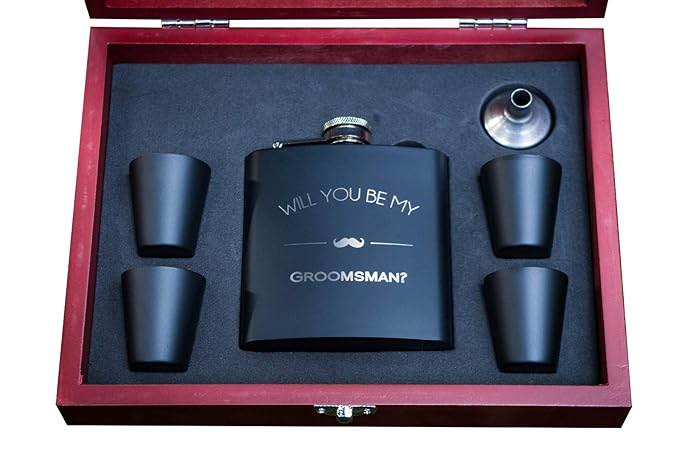 Amazon.com: Set de botella de madera con diseño de